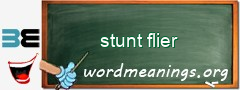 WordMeaning blackboard for stunt flier